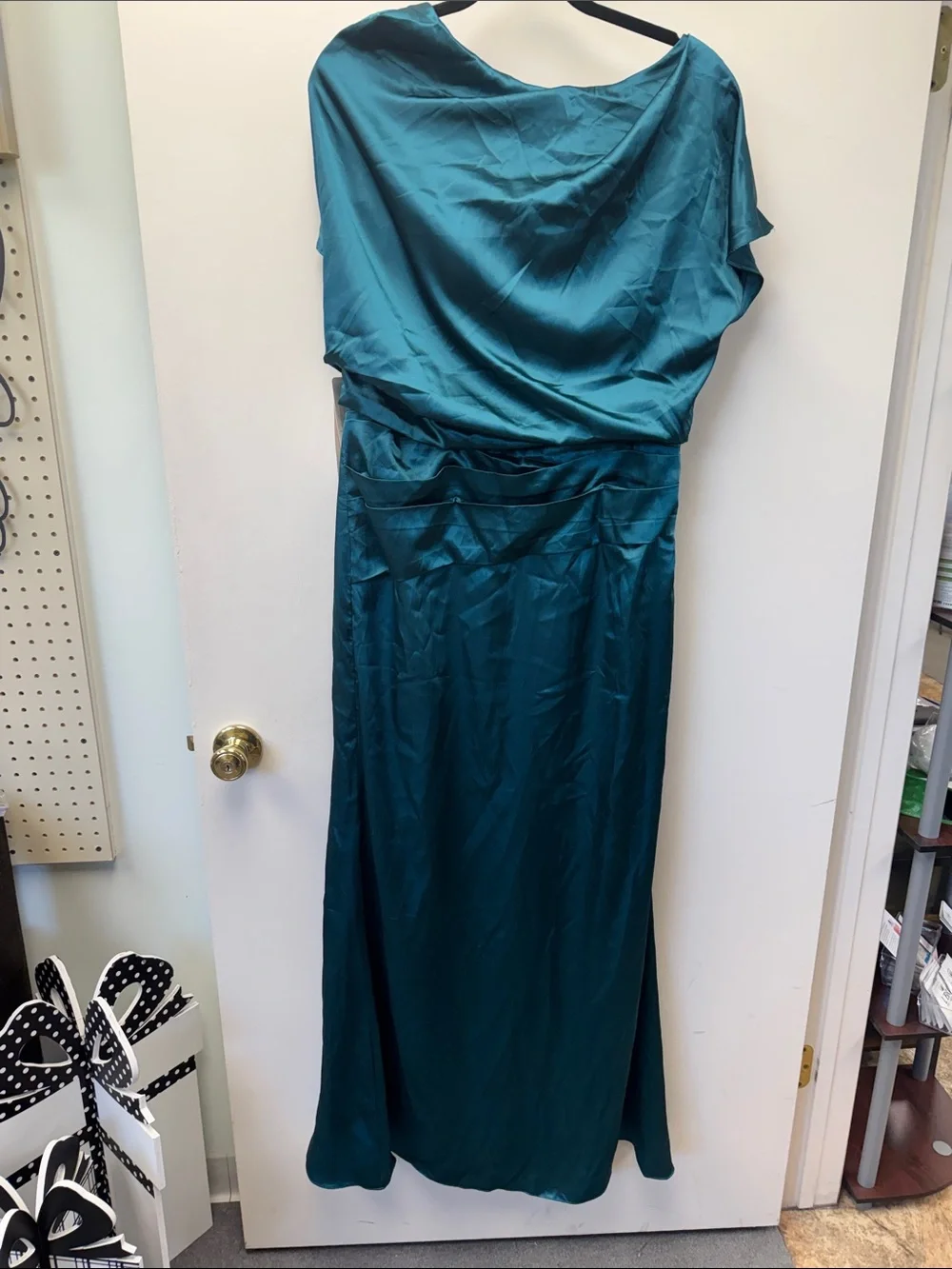 Formal Dress Dresses | Satin Teal Wedding Guest Dress | Color: Green | Size: 14 | Thriftique431's Closet